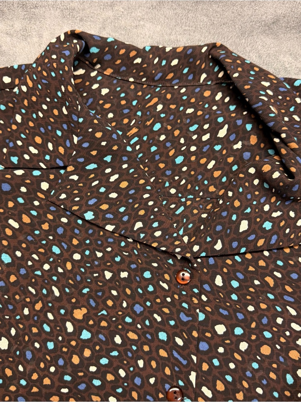 Vintage 2 Piece Liz Claiborne Brown Skirt and Top Set - Picture 6 of 13